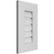 Ekena Millwork Vertical Surface Mount PVC Gable Vent: Functional, w/ 3-1/2"W x 1"P Standard Frame, 12"W x 20"H GVPVE12X2001SF - alternate 3